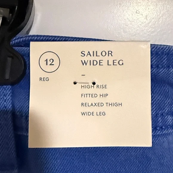 Wide-Leg Blue Pants - Picture 2 of 8